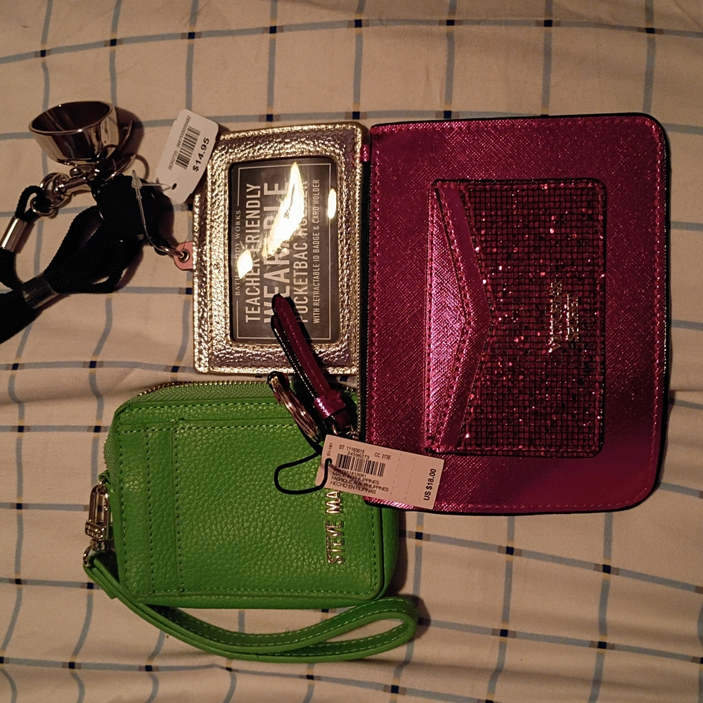 Victoria's Secret Pink Metallic Wristlet Cardholder